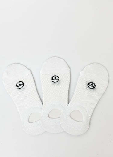 Socquettes avec logo, forme invisible Blanc