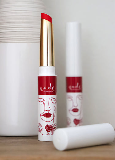 Rouge à lèvres vegan, fini brillant Rouge