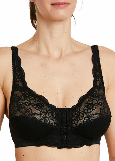 Soutien-gorge avec armatures ouvert devant Noir