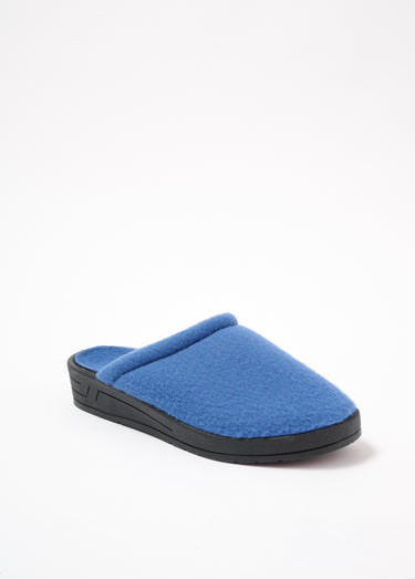 Chaussons mixtes mule largeur confort polaire Bleu Jean