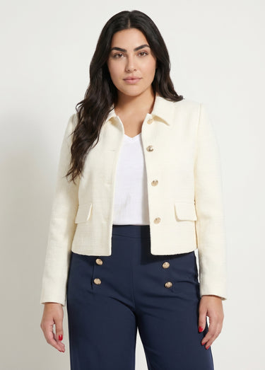 Veste courte esprit couture Ecru