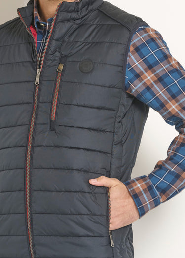 Veste zippée déperlante sans manches Noir