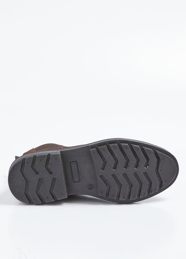 Boots Chelsea pour homme en cuir velours Marron