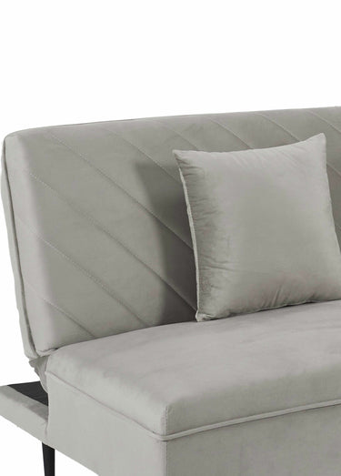 Canapé convertible dossier chevrons Gris