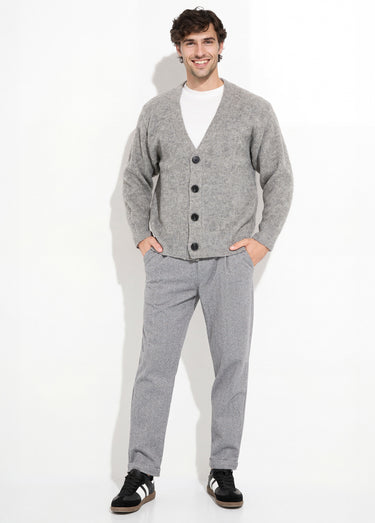 Gilet chaud en maille avec de la laine Gris