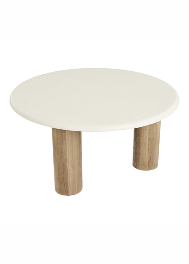 Table basse plateau façon ciment FONDI Sable/Marron