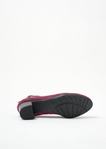 Escarpins à talons largeur confort cuir Prune