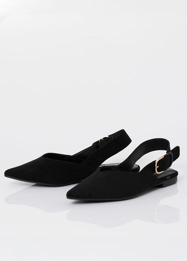 Escarpins pointus avec bride slingback Noir
