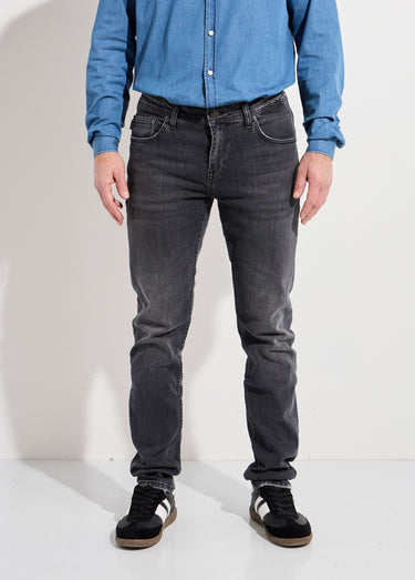 Jean droit 5 poches denim stretch Gris Anthracite