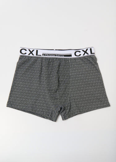 Boxer avec ceinture élastiquée, logo Imprime Gris/Noir