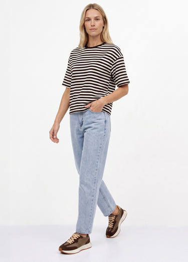 Jean cropped coupe balloon, bas resserré Bleach