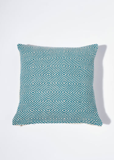 Housse coussin tissée 40x40cm, losanges Losange Bleu