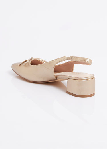 Ballerines slingback, petit talon enrobé Dore