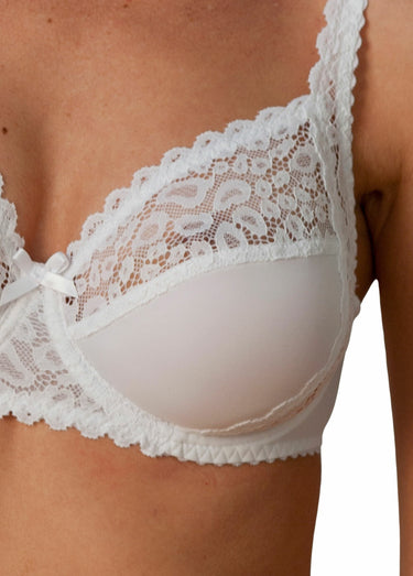 Soutien-gorge emboîtant avec armatures dentelle Blanc