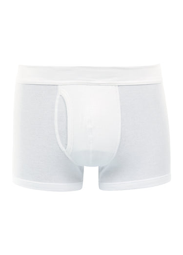 Boxer à poche uni homme Blanc