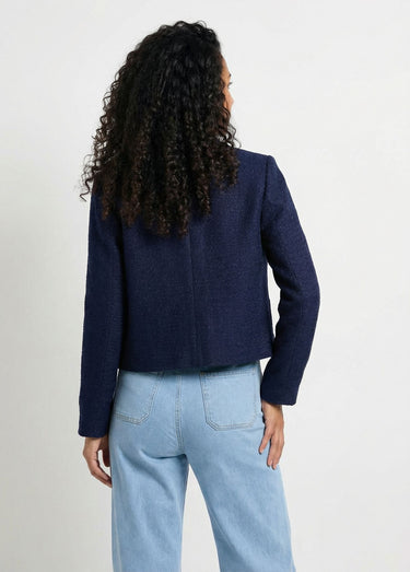 Veste courte esprit couture Marine