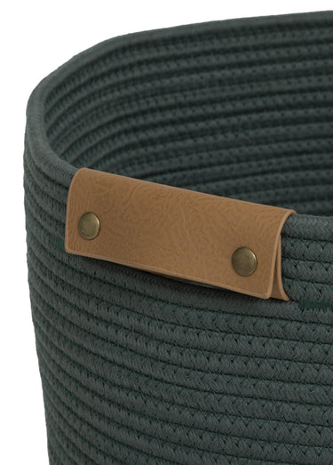 Panier à linge en corde tressée Vert