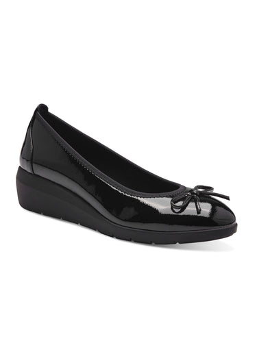 Ballerines compensées vernies Vernis Noir