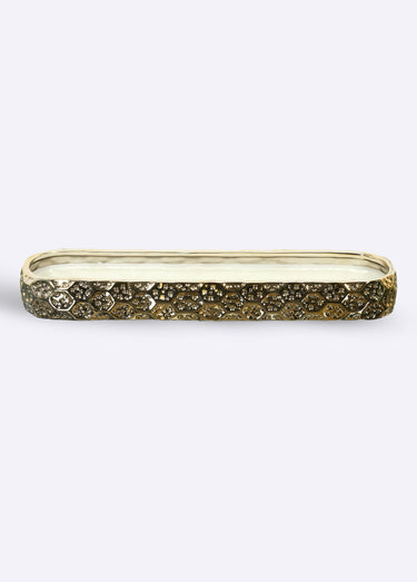 Bougie parfumée contenant métal martelé 6 mèches