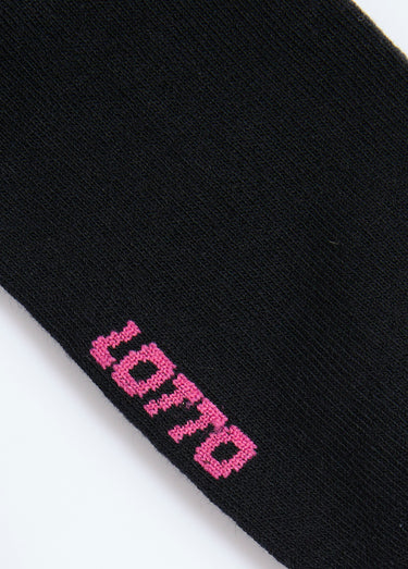 Socquettes avec logo coloré Noir
