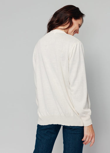 Gilet laine mérinos manches longues Naturel