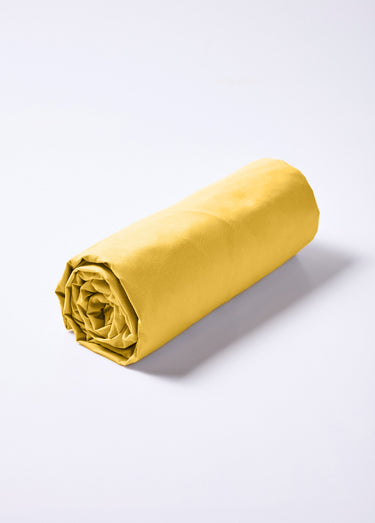 Drap-housse coton uni Ocre