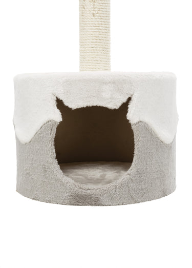 Arbre à chat NURIA, hauteur 71cm Blanc/Gris