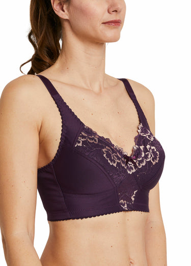 Soutien-gorge sans armatures post opératoire Prune