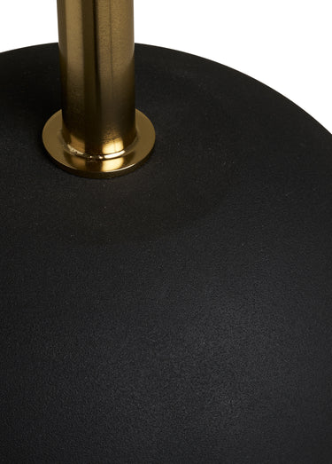 Table d'appoint métal et bois SIRONE Naturel / Noir