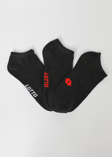Lot de 3 Socquettes basses logo, foncé Noir
