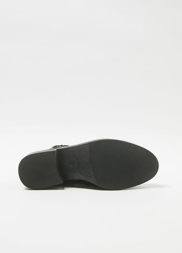 Boots bi matière à talon avec boucle Noir