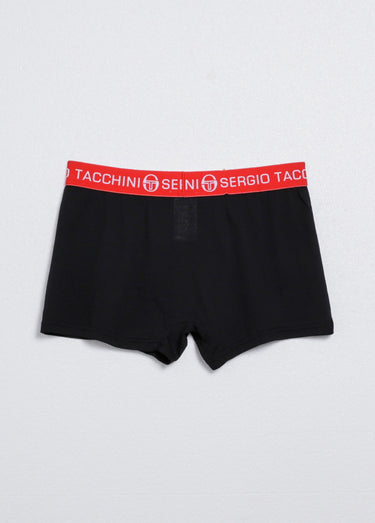 Boxer uni ceinture élastiquée flashy Noir/Rouge