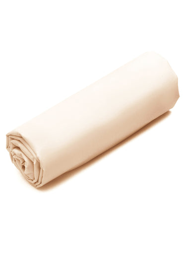 Drap housse percale double pour lit articulé Beige Naturel