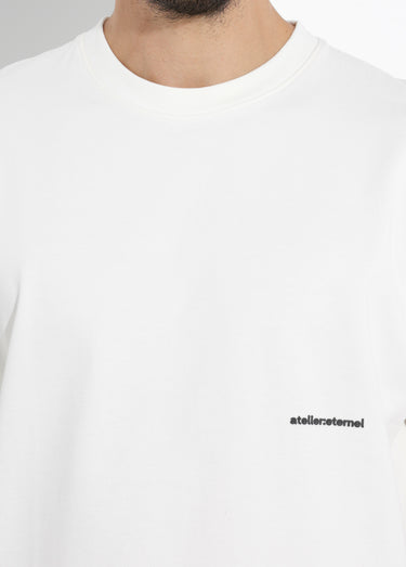 T-shirt inscriptions devant et dos Ecru