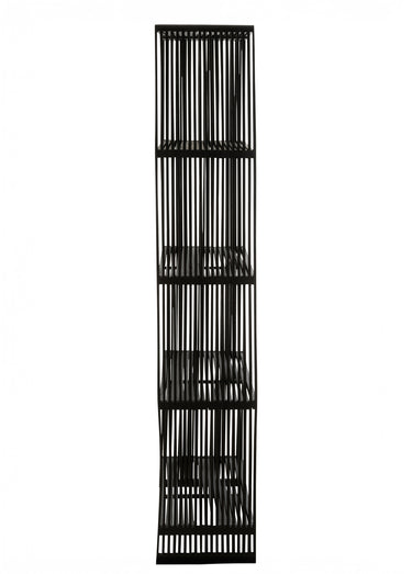 Bibliothèque teck foncé, design ajouré Noir