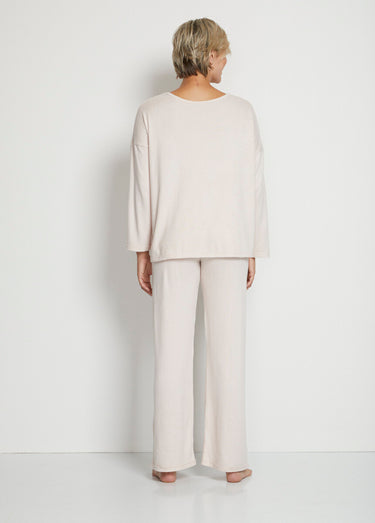 Pyjama uni manches longues maille douce Petale