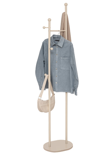Porte manteau design acier, 6 patères Argile