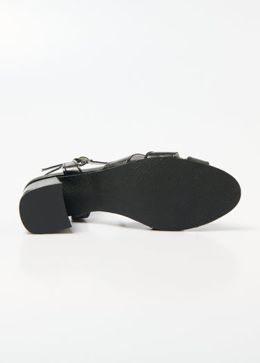 Sandales à talon brides croisées largeur confort Noir