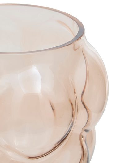 Vase tendance verre soufflé 18cm EDIA Beige