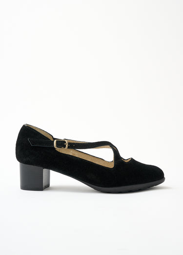 Escarpins à talons largeur confort cuir Noir