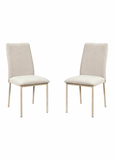 Chaises assise tissu maille chenille Beige