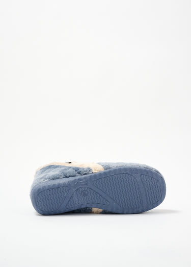 Chaussons bottines chauds largeur confort Bleu Ciel