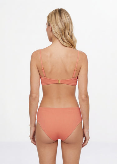 Maillot de bain 2 pièces lignes irisées Corail