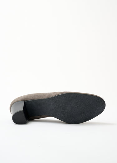 Escarpins cuir bout rond largeur confort Gris