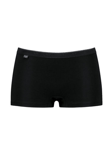 Shorty Basic+ coton stretch uni Noir