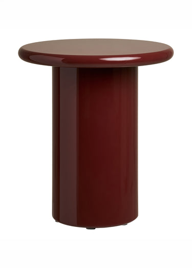 Table d'appoint aspect laqué OTAGO Bordeaux
