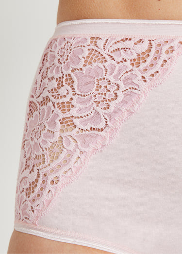 Culottes taille haute dentelle - lot de 2 Rose Lot 2