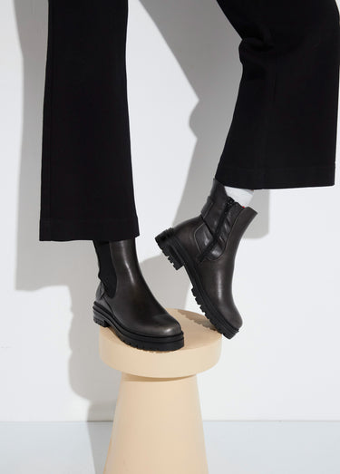 Boots Chelsea montantes semelle crantée Noir