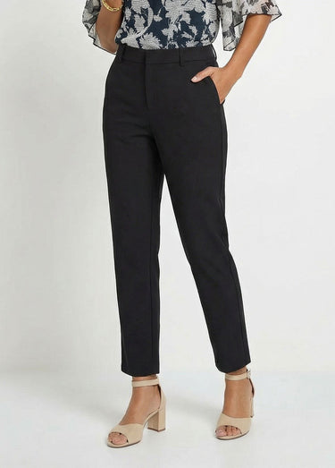 Pantalon fluide taille élastiquée Noir