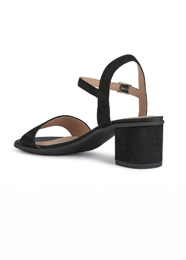 Sandales à talon large bride cheville Noir
